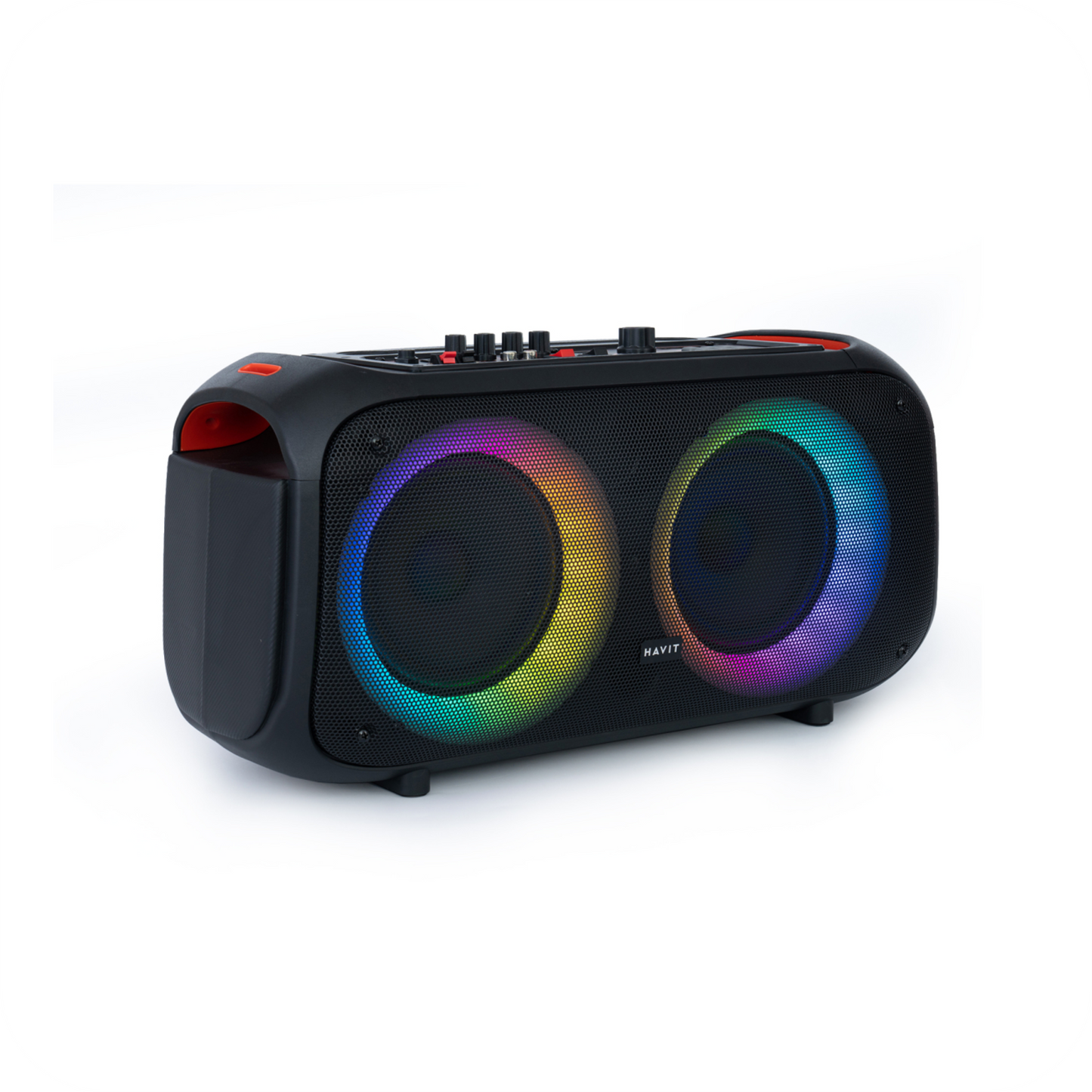 altavoz havit negro con luces rgb