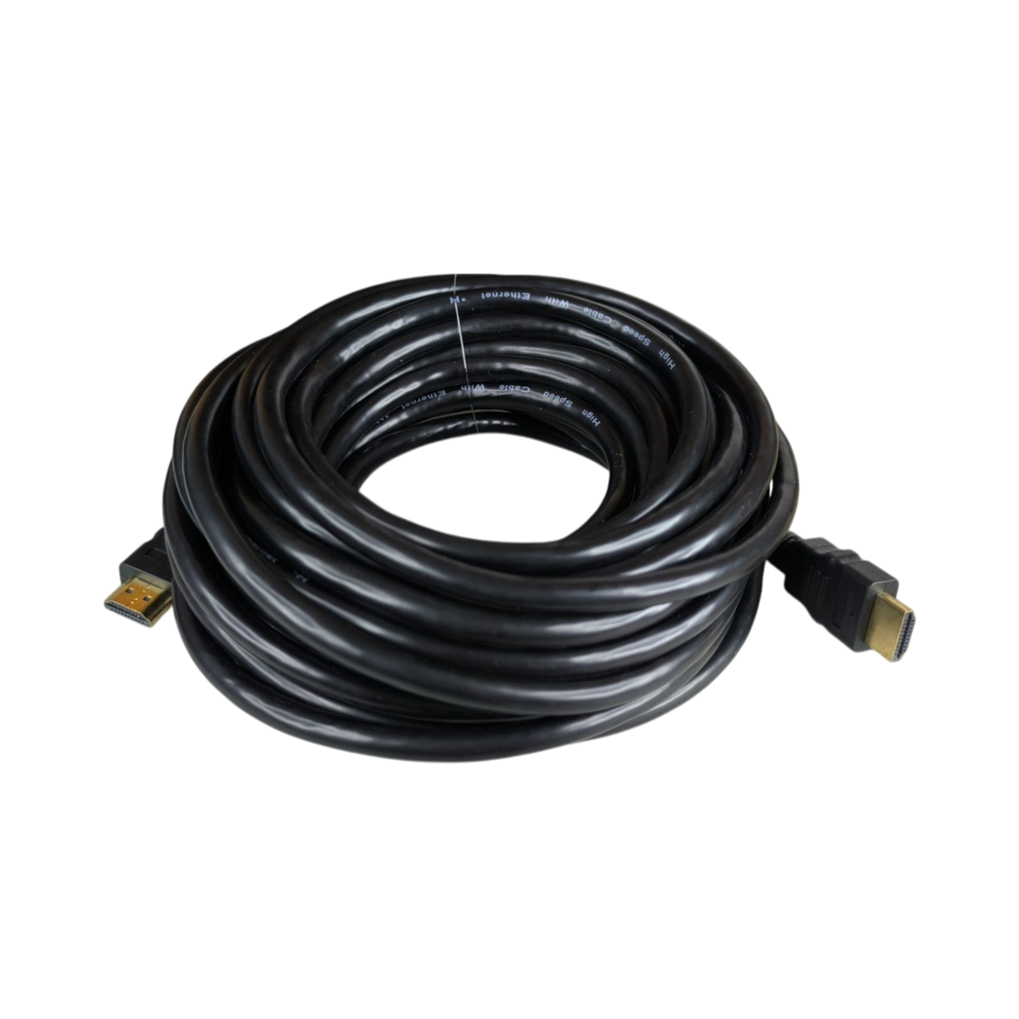 Cable HDMI de larga distancia, 20 metros, ideal para conexiones 4K, fondo transparente
