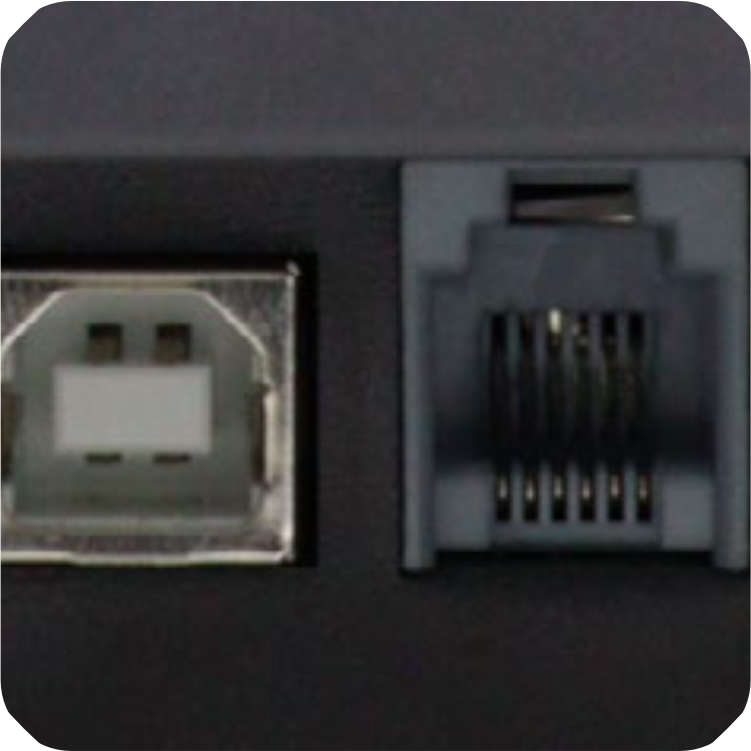 conector tipo usb y puerto cajon monedero