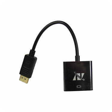 convertidor de displayport a vga negro
