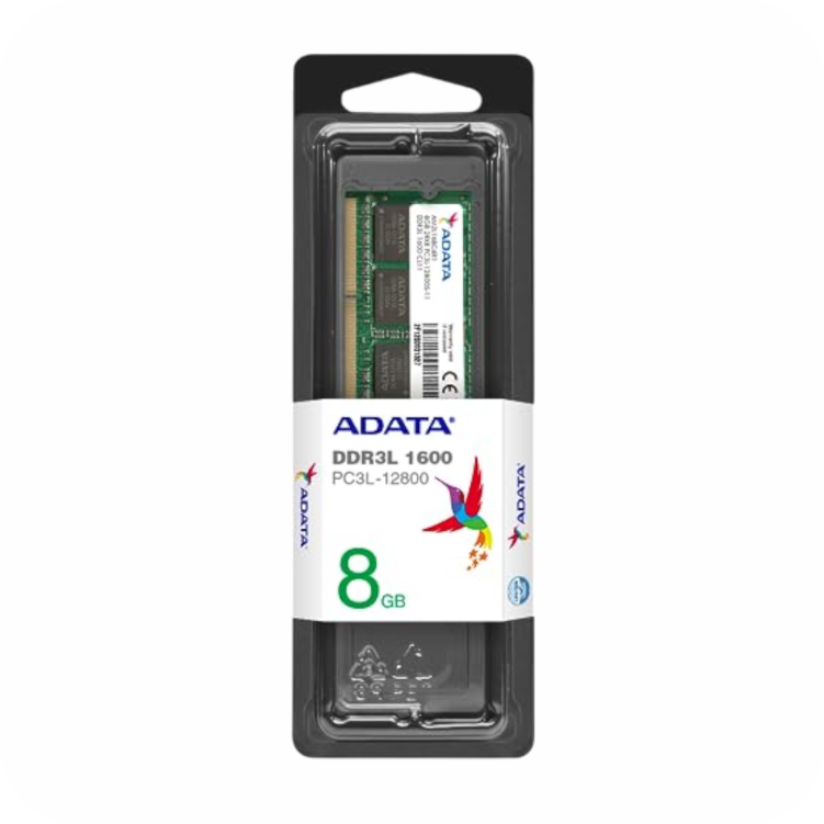empaque de memoria RAM ADATA DDR3 de 8gb