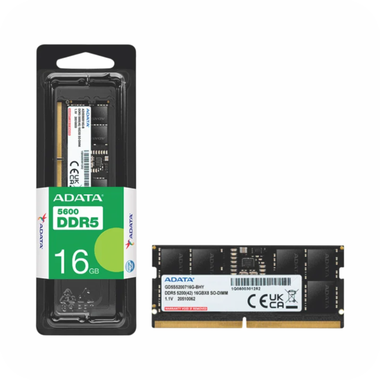 empaque de memoria RAM ADATA DDR5 de 16gb