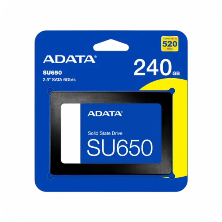 empaque de unidad de estado sólido ADATA SU650 240GB 2.5 pulgadas SATA 6Gb/s