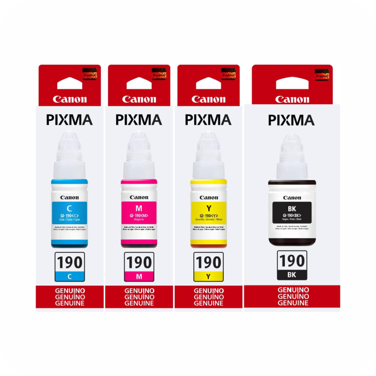 empaques de tintas Canon PIXMA 190