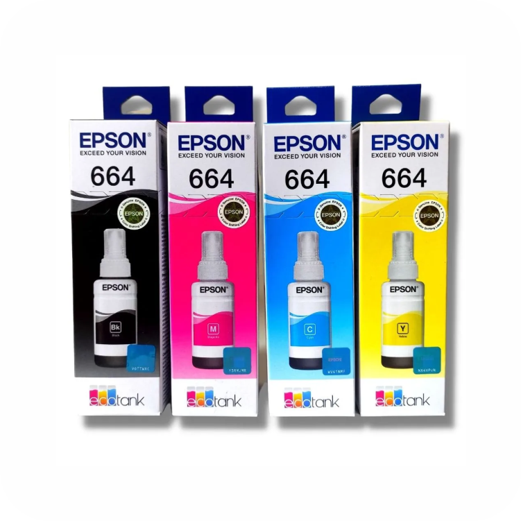 empaques de tintas epson originales 664 sistema EcoTank