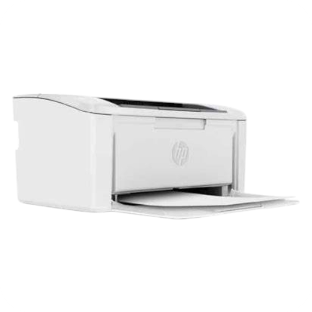 impresora HP vista frontal con documentos saliendo de la bandeja