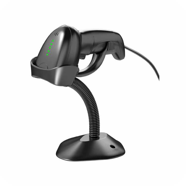 escaner de cogido de barras con soporte flexible y conexion USB