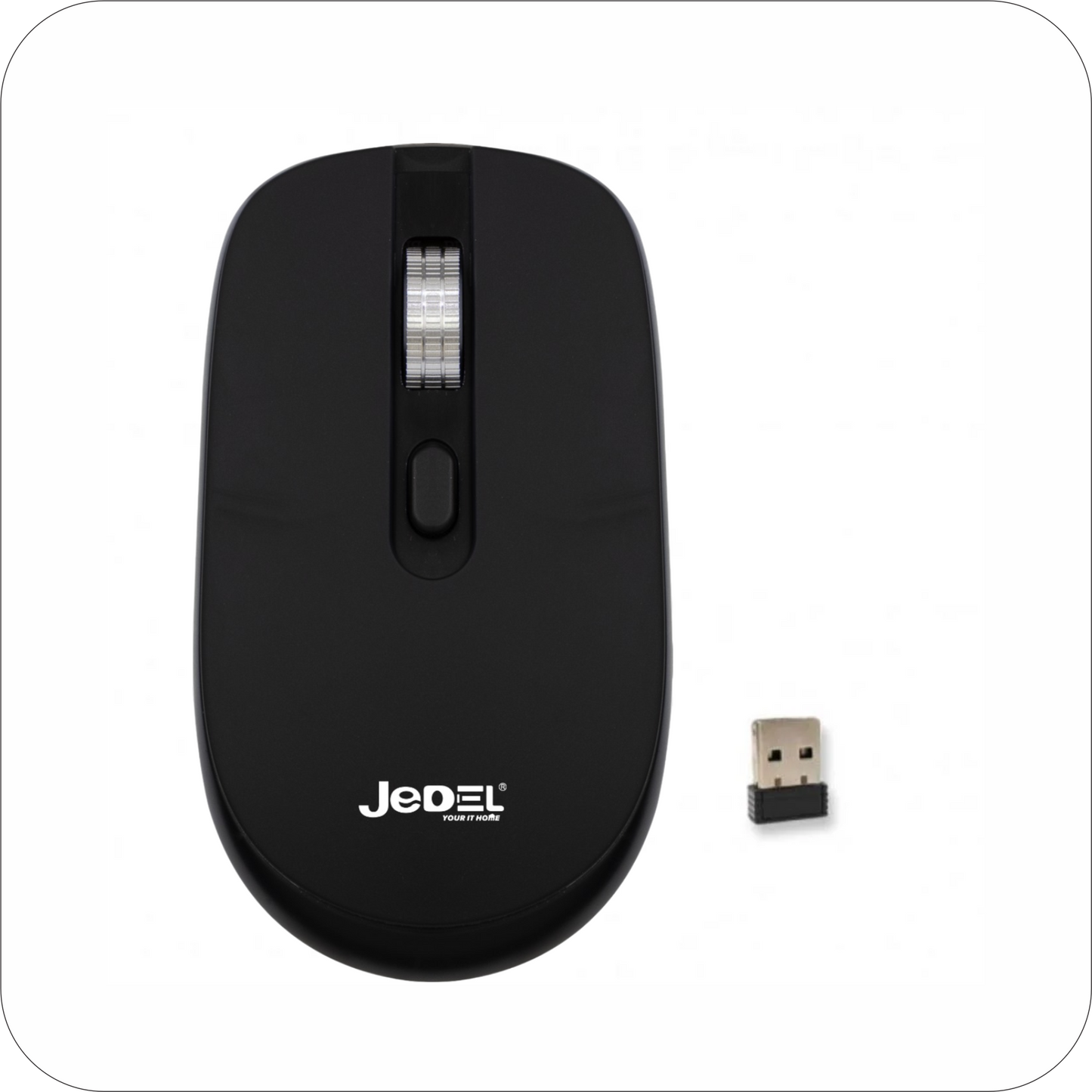 mouse jedel negro usb inalambrico