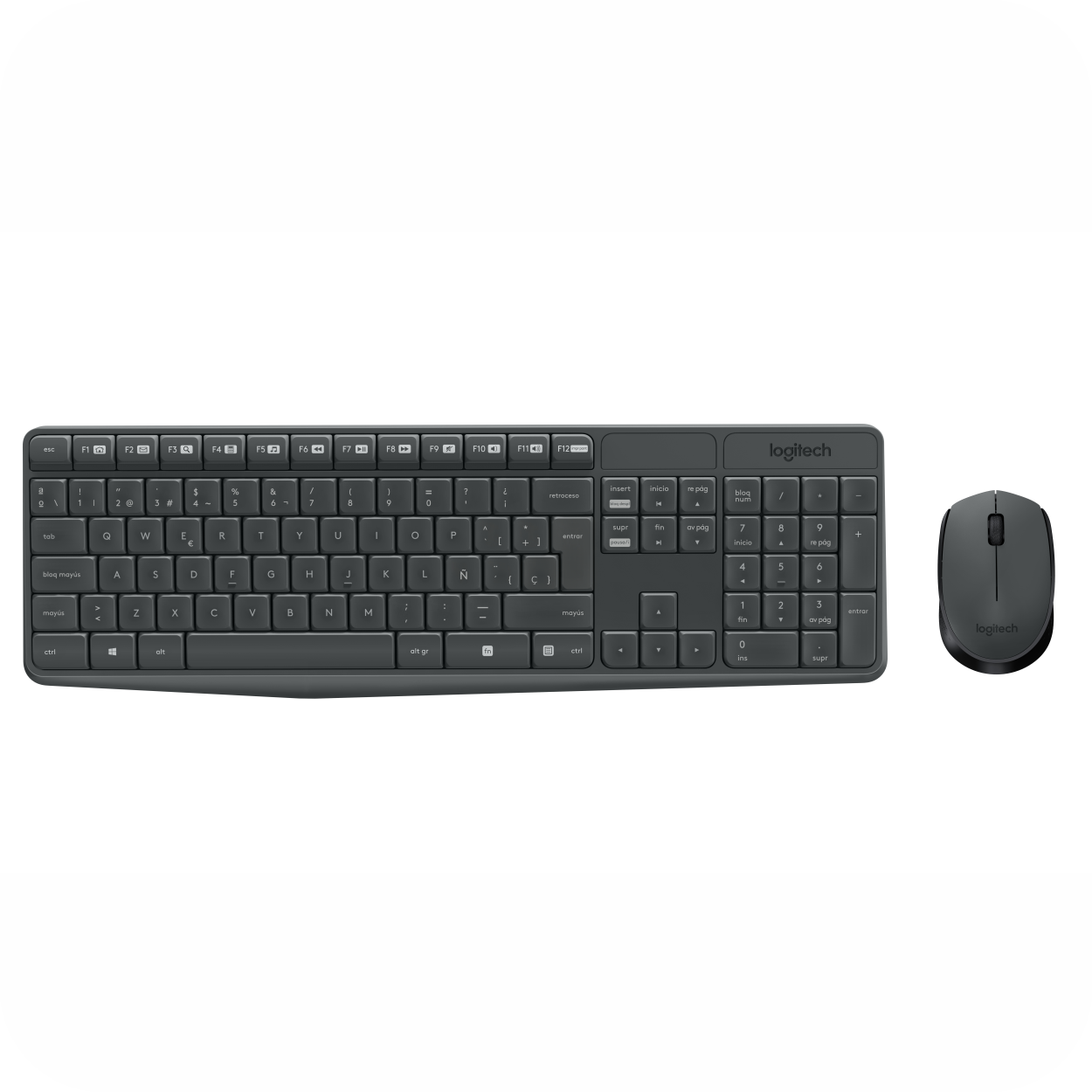 mouse y teclado logitech negros usb
