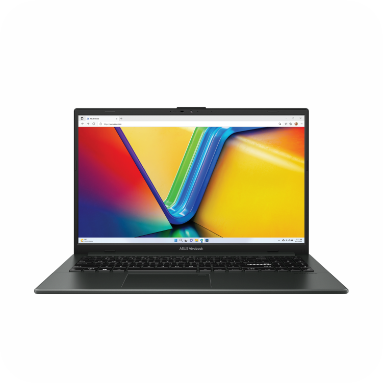 portatil ASUS Vivobook con pantalla encendida y sistema Windows