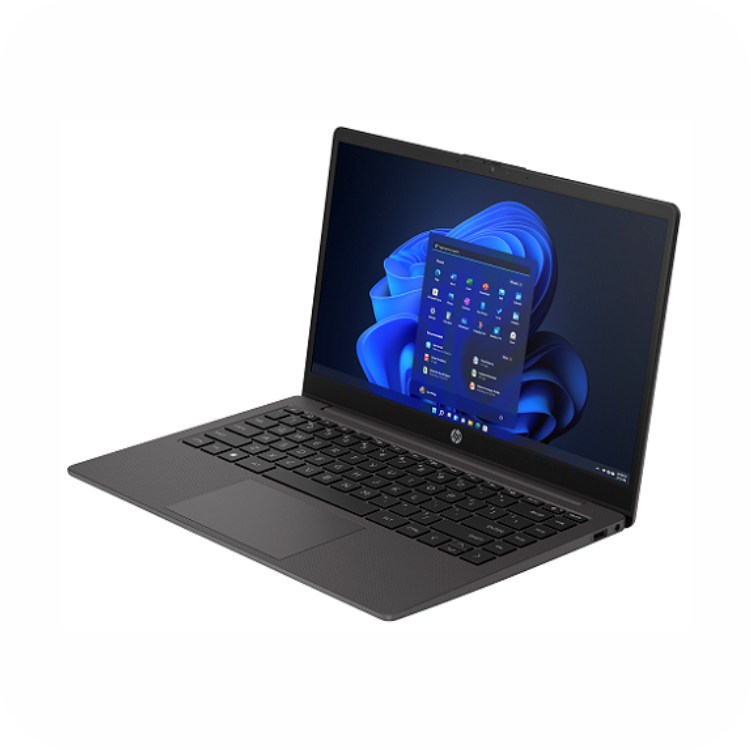 vista lateral portatil hp negro