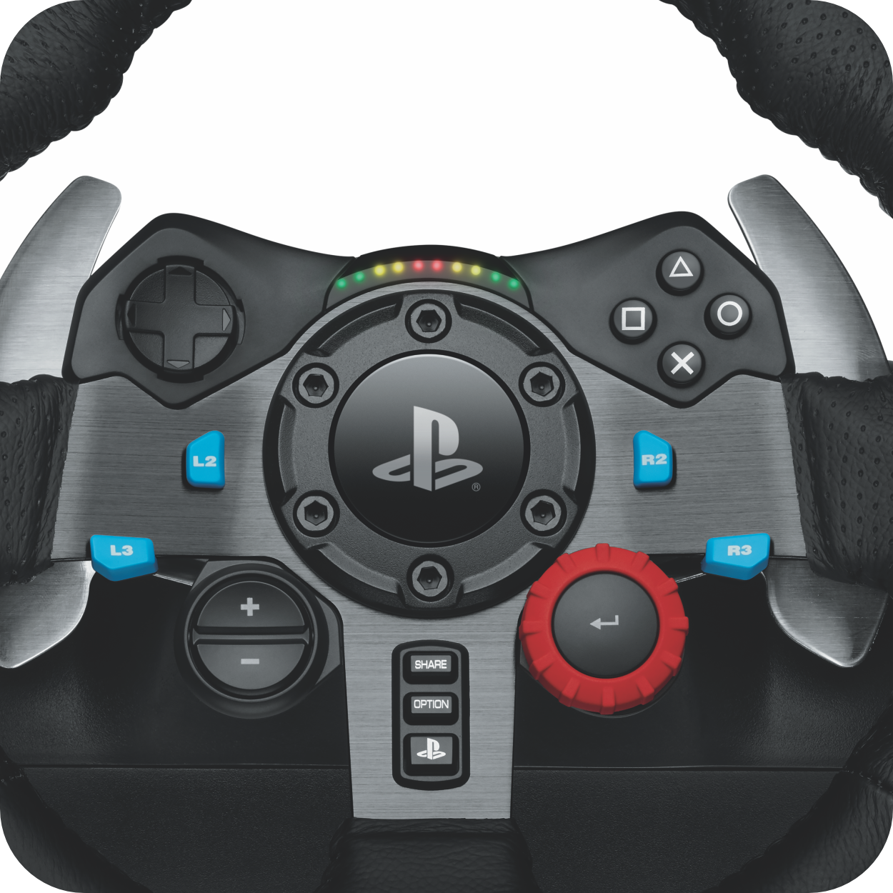 Volante profesional para simulación de carreras, ideal para PlayStation y setups gamer avanzados
