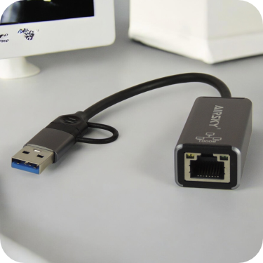 Adaptador de Red Tipo-C & USB a Ethernet
