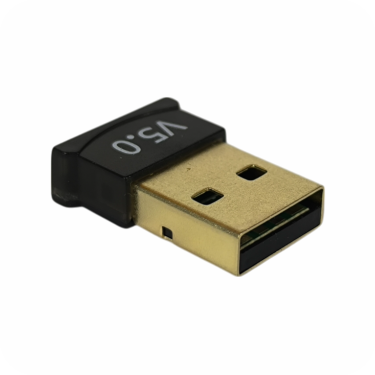 adaptador usb bluetooth 5.0 negro con dorado