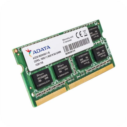 memoria RAM ADATA DDR3 de 8gb 1600MHz SO-DIMM para portátil