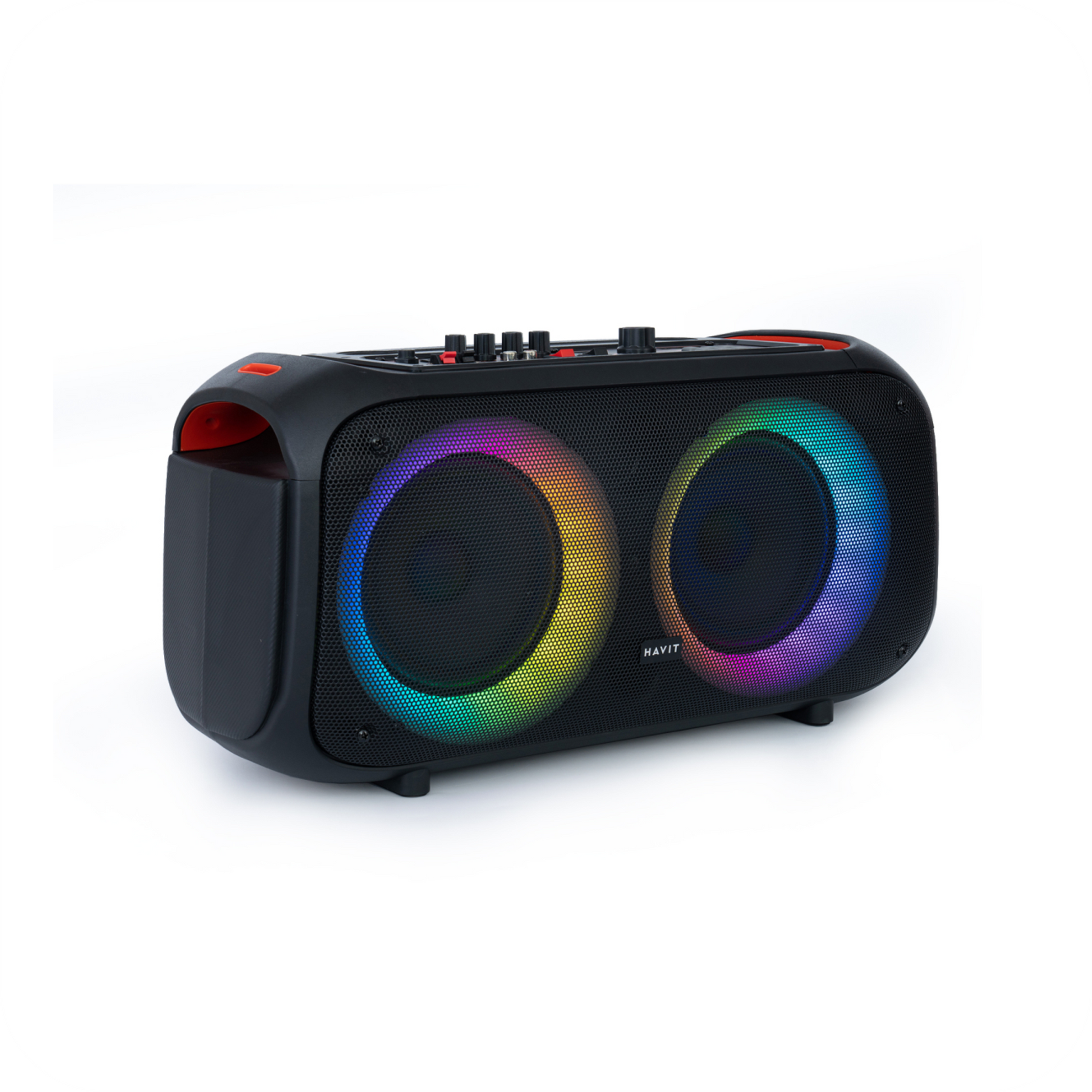 altavoz havit negro con luces rgb