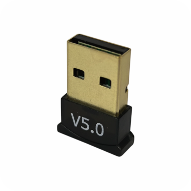 otro angulo de adaptador usb bluetooth 5.0 negro con dorado