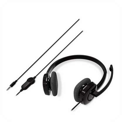 Audifonos con micrófono y controles en el cable