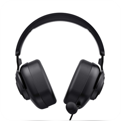 audifonos gamer negros alambricos con microfono incorporado