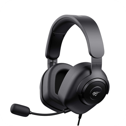 audifonos gamer negros alambricos con microfono incorporado