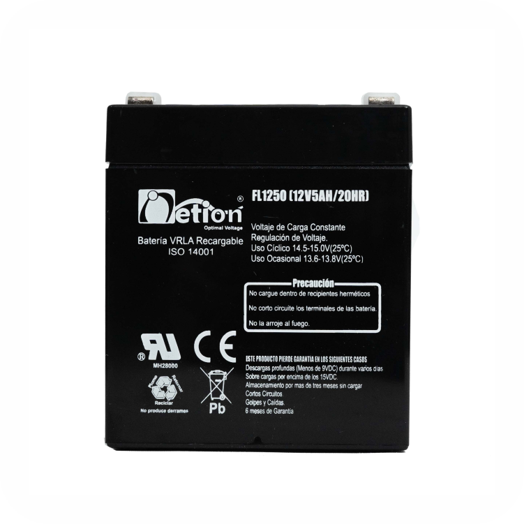 bateria netion recargable de 12V y 5AH