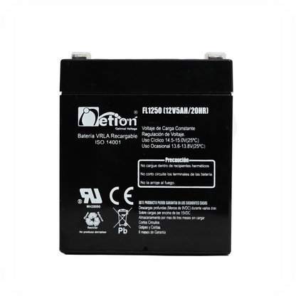 bateria netion recargable de 12V y 5AH