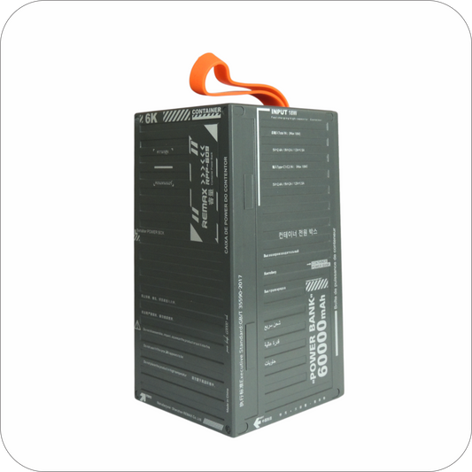 bateria portatil remax 60000mah con diseño de contedor
