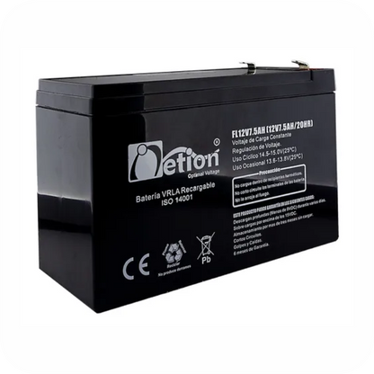 bateria recargable netion sellada de 12V y 5AH 