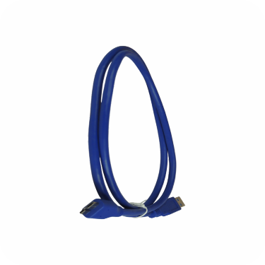cable azul usb a micro usb enrollado