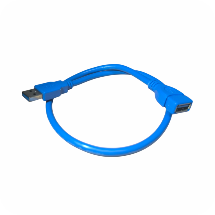 cable de extension usb azul de 0.5mt