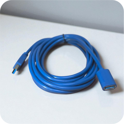 cable de extension usb azul de 5mt 
