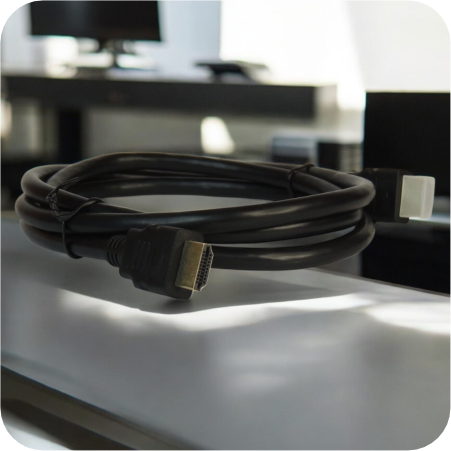 cable HDMI de alta deficion para monitor, enrollado 