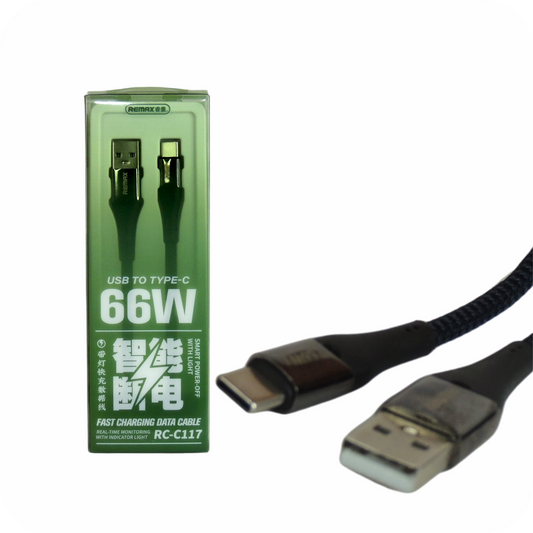 caja de cable usb remax tipo c de carga rapida