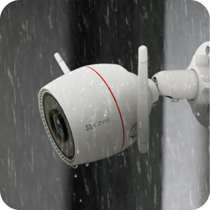 camara de seguridad ezviz para exterior en uso 