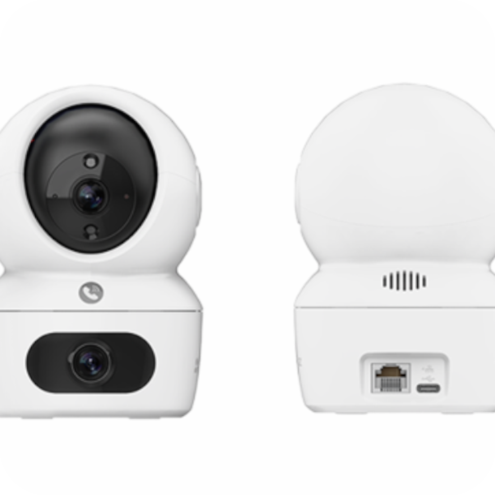 camara de seguridad doble lente con conexion wifi 
