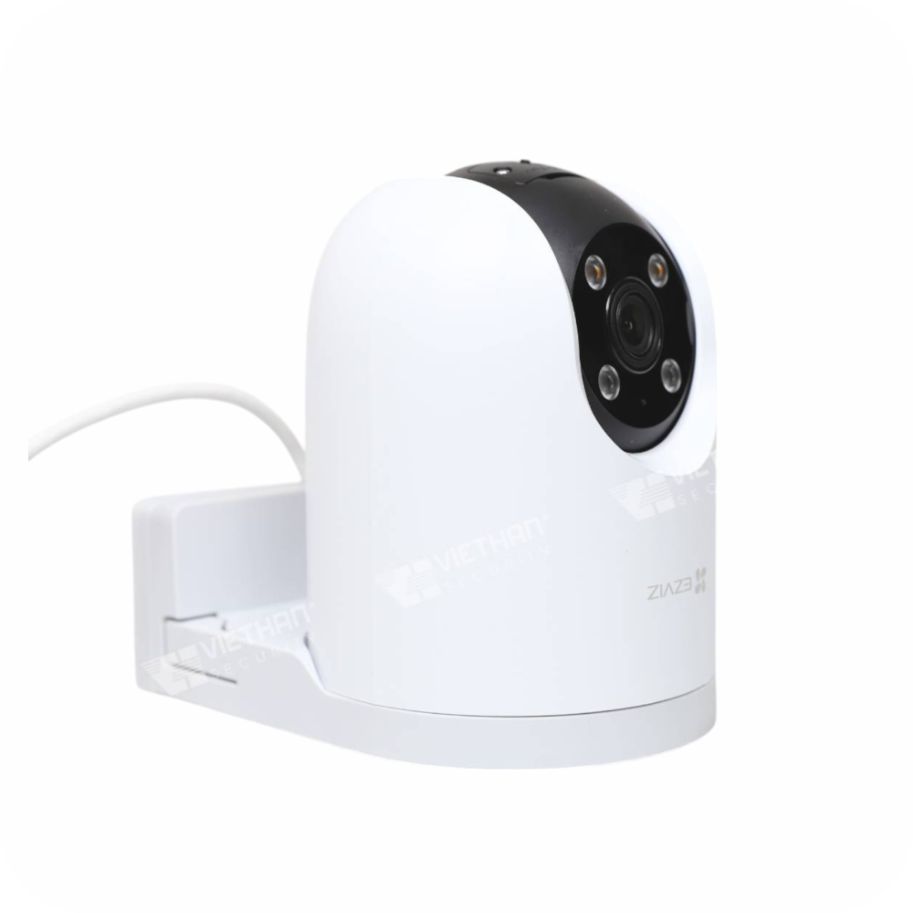cámara de seguridad  ezviz IP WiFi blanca con visión nocturna y rotación 360 grados para interiores