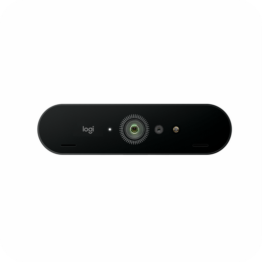 camara web Logitech con lente y diseño moderno