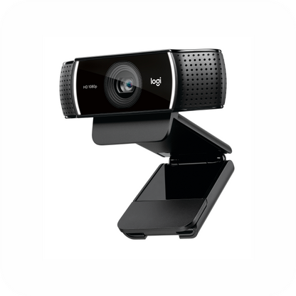 camara web Logitech HD 1080p con soporte ajustable
