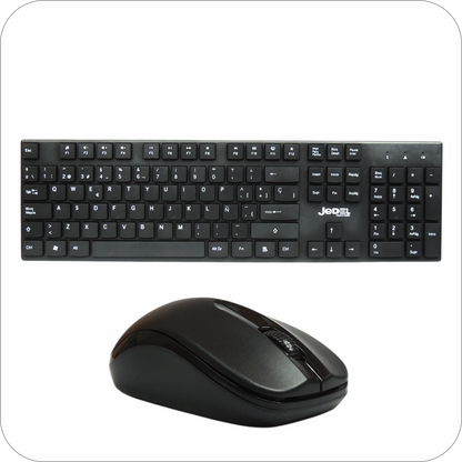 combo teclado y mouse jedel negros
