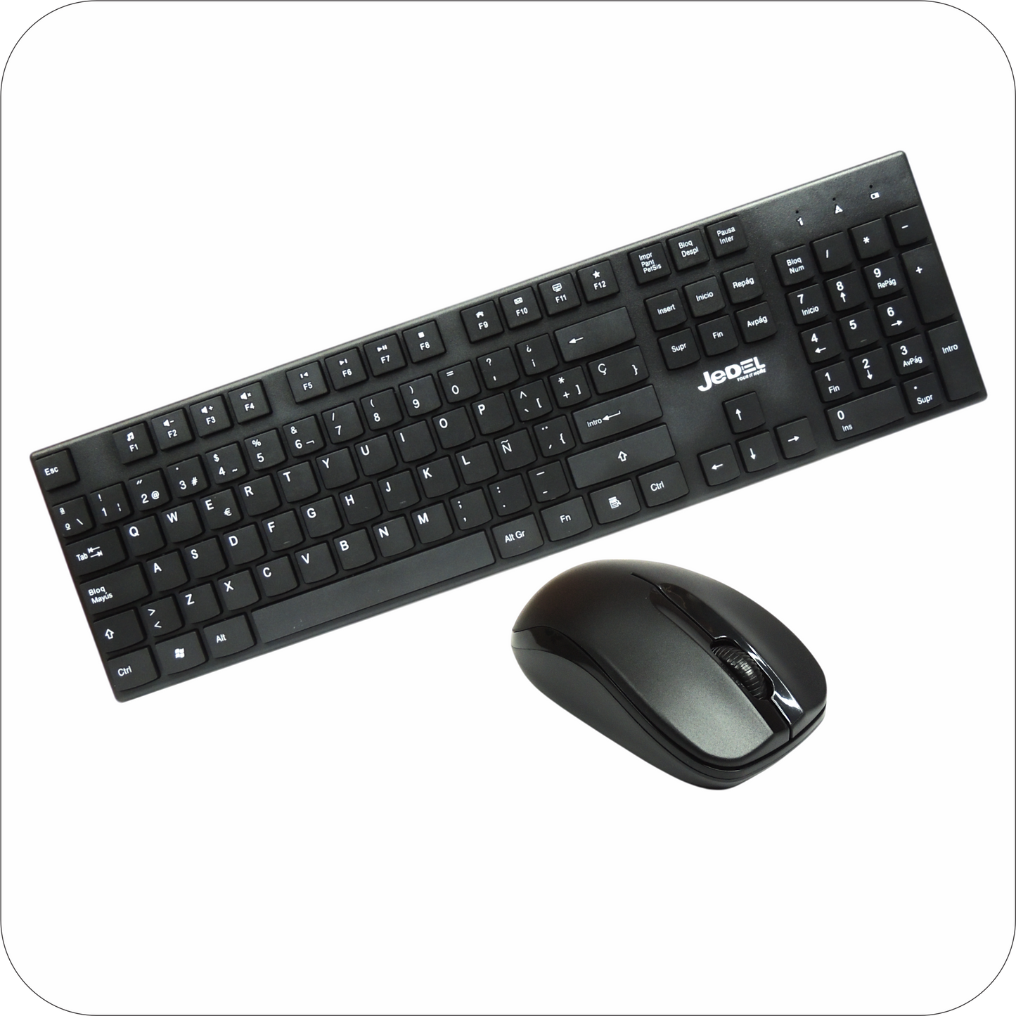 combo teclado y mouse jedel negros 