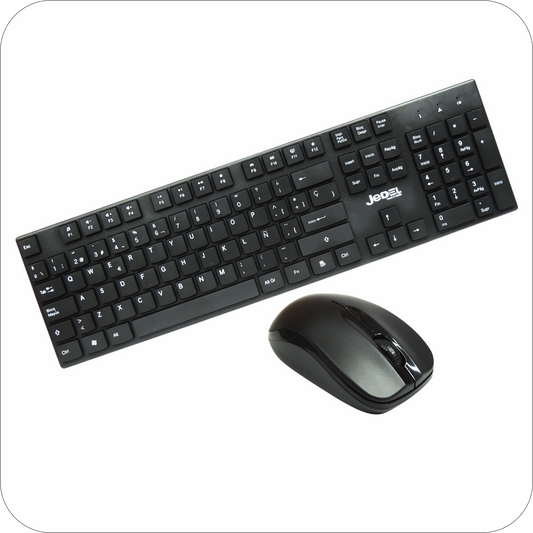 combo teclado y mouse jedel negros 