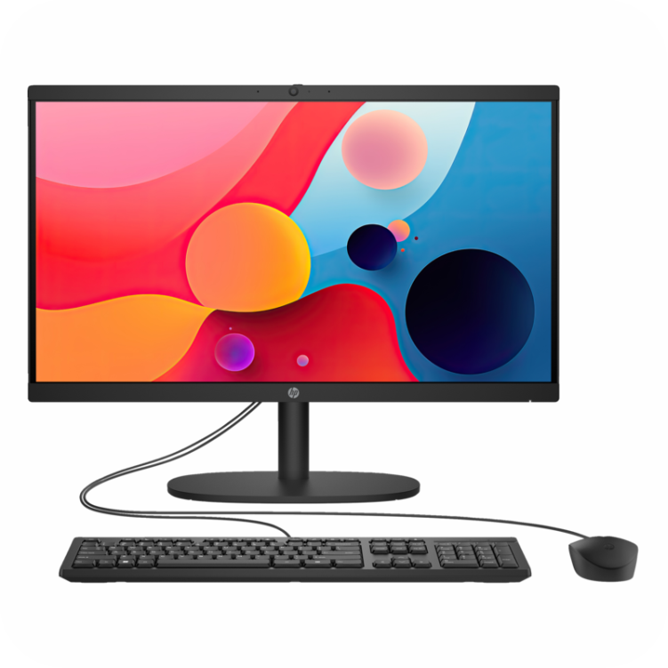 computador HP todo en uno con camara, teclado y mouse incluidos 