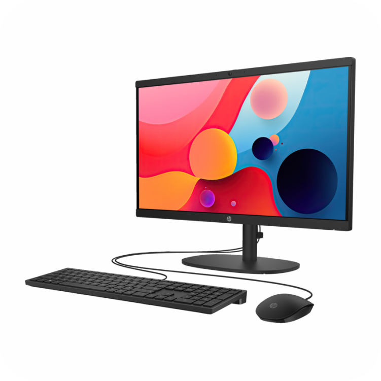 computador hp todo en uno con pantalla encendida