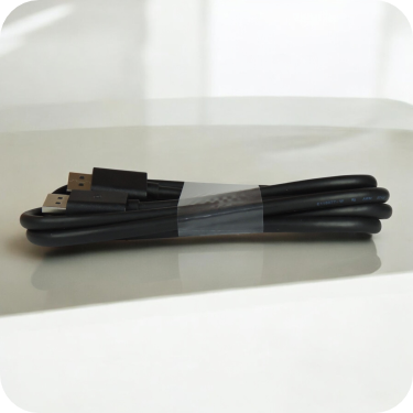 cable  convertidor de displayport a displayport enrollador