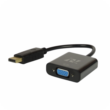 convertidor de displayport a vga de color negro