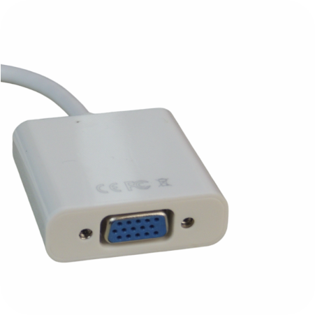convertidor vga blanco con conector
