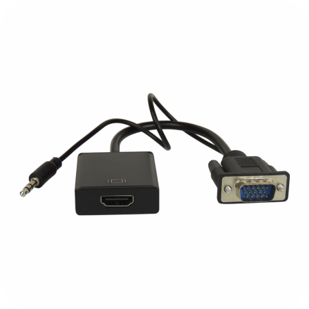 convertidor VGA a HDMI con conector de audio 