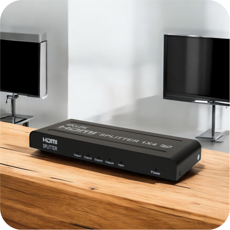 divisor hdmi 1x4 3d en uso
