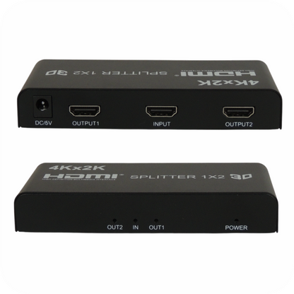 divisor hdmi 1x2  negro de alta resolucion