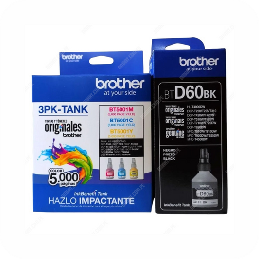 empaque de 3 tintas brother originales 